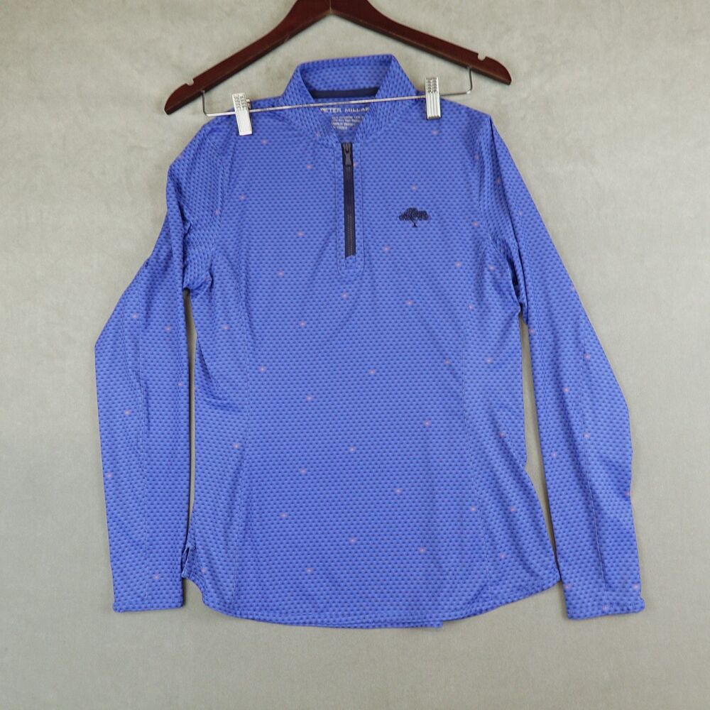 Peter Millar Sun Shirt Womens First Light Lightweight Long Sleeve Golf 1/2 Zip